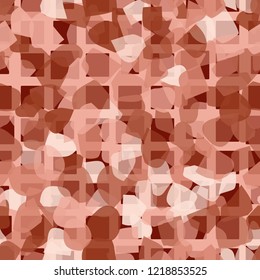 Seamless pattern. Copper camouflage with grille. Editable.