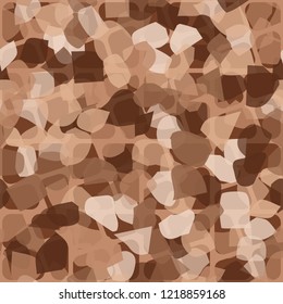 Seamless pattern. Copper camouflage with oblique crossed out squares. Editable.