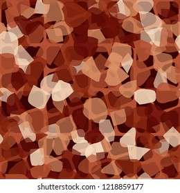 Seamless pattern. Copper camouflage with oblique crossed out squares. Editable.