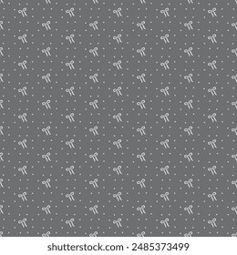 Seamless pattern coquette design on gray color