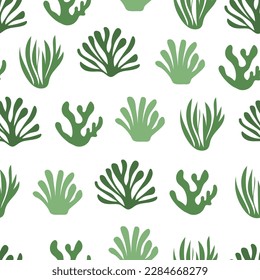 Seamless pattern coral algae vector illustration