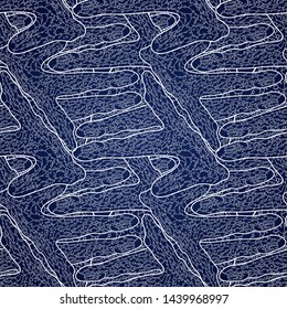 Seamless pattern with   corals on  dark blue background. Abstract underwater background. Idea for design with marine motifs