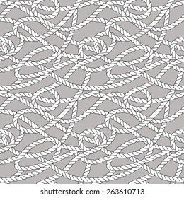 Seamless Pattern Cords Black & White & Gray
