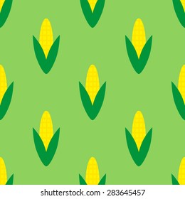 Seamless pattern with corn 