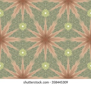 Seamless pattern with cornflowers