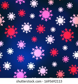 Seamless pattern with coronavirus cell symbol. Corona virus disease covid-19 sign. Vector illustration.
