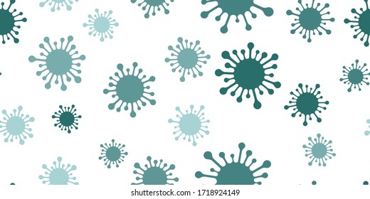 Seamless pattern coronavirus isolated on white background. Vector illustration.
