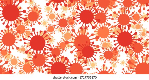 Seamless pattern coronavirus isolated on white background. Vector illustration.