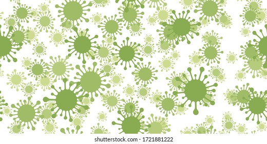 Coronavirus de patrón inoxidable aislado sobre fondo blanco. Ilustración vectorial.