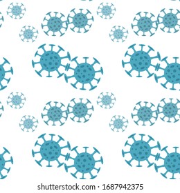 Patrón transparente con el virus del coronavirus en 2020. Coronavirus mundial China Influenza Coronavirus respiratorio patógeno China