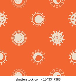 Seamless pattern with Coronavirus for your design