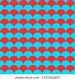 Seamless pattern of corporate red and blue vintage waves. art pattern in Japanese style. seamless for card, fashion, wrapping paper.
