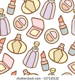 Seamless pattern of cosmetic,  Vector illustration