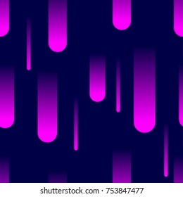 Seamless pattern cosmic meteor shower with falling lights. Background fireworks. Gradient geometric pattern in style of memphis. Vector illustration