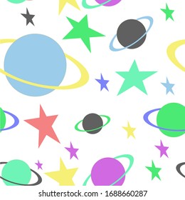 Seamless pattern cosmo for kids textile