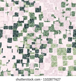 A seamless pattern covered with a chaotic network. The texture is made up of multi-colored spots. Camouflage is for dudes.