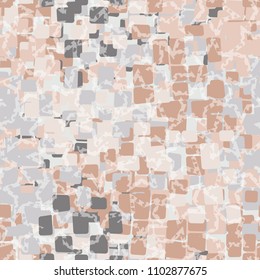 A seamless pattern covered with a chaotic network consisting of worn five-pointed stars. Multi-colored spots. Camouflage is designed for citizens.