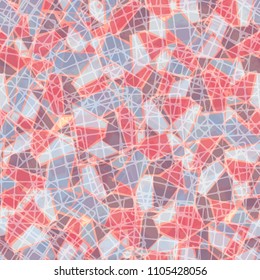 Seamless pattern covered with mesh pieces. Multi-colored texture. Fashionable camouflage.