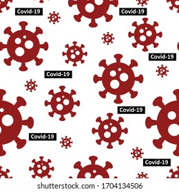 Seamless pattern with covid 19
