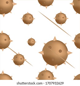 Seamless pattern covid 19 illustration coronavirus