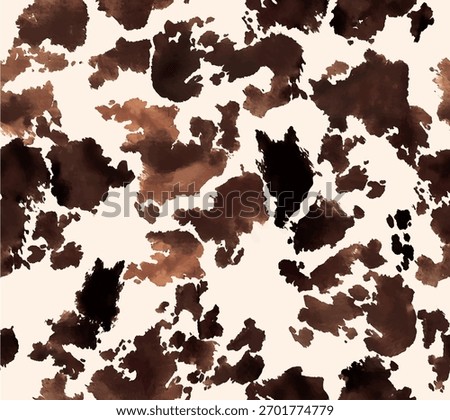 Seamless pattern with cow skin spots. Fashion animal print . Vector illustration.