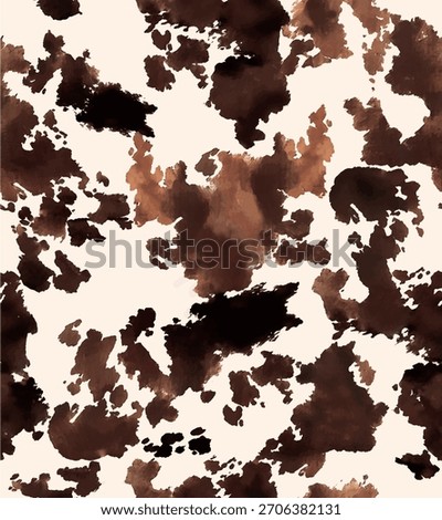 Seamless pattern with cow skin spots. Fashion animal print . Vector illustration.