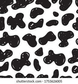 Seamless pattern with cow, symbol new year 2021