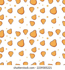 SEAMLESS PATTERN OF COXINHA LATINA FOOD