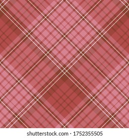 Seamless pattern in cozy berry pink colors for plaid, fabric, textile, clothes, tablecloth and other things. Vector image. 2