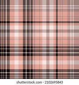 Seamless pattern in cozy black and pink colors for plaid, fabric, textile, clothes, tablecloth and other things. Vector image.
