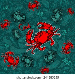 seamless pattern of crab 1