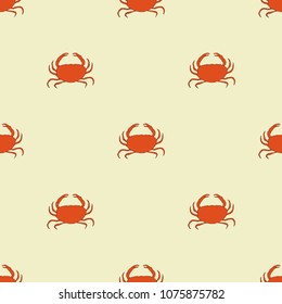 Seamless pattern with crabs