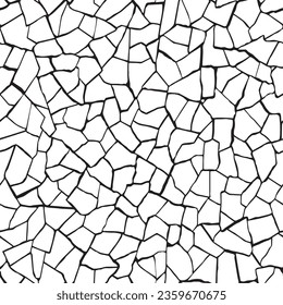  Seamless pattern.  Cracked ground surface texture. Cracked ground surface texture.