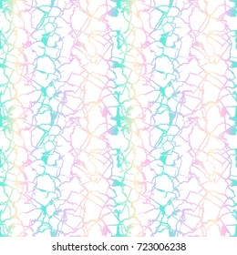 Seamless pattern cracks background. Holographic marble. Vector Illustration