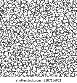  Seamless pattern. cracks texture white and black.