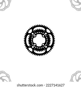 seamless pattern crankset rotor velo bike bicycle parts