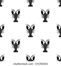 seamless pattern with crayfish