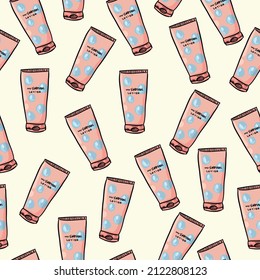 Seamless pattern with cream. Background for wrapping paper, socks, web, stationery, cards, stationery and other designs.