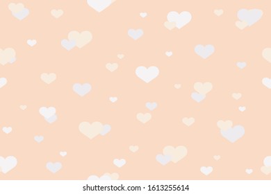 Seamless pattern in cream pastel colors with hearts. Delicate holiday background for a festive mood. Endless backdrop. Romance and love. Valentine's day. February 14
Vector illustration
