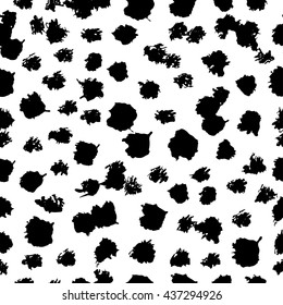 Seamless pattern created from the blots and blemishes. Vector illustration.