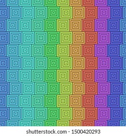 Seamless pattern created by several colors of squares set to background
