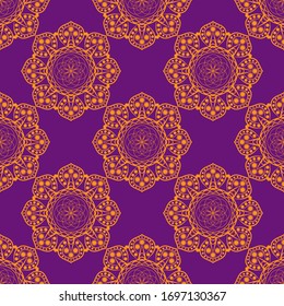 Seamless pattern created by several objects set to background