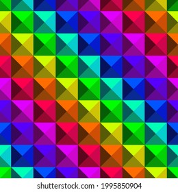 Seamless pattern created by several color of squares set to background