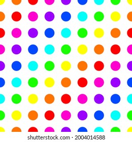 Seamless pattern created by several color of circles set to background