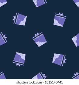 Seamless pattern created from gift boxes. For decoration for new year, birthday and other holidays. Surprise box. Wrapping paper, textiles. Vector