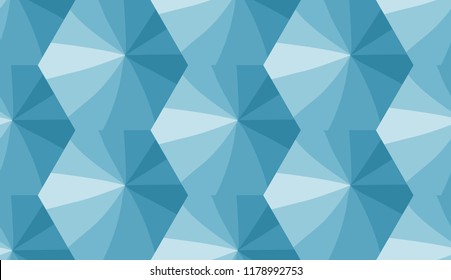 A seamless pattern created from hexagons. Color scale of the winter landscape. Suitable for celebrating New Year's holidays and Christmas.
