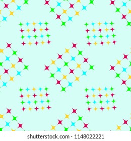 seamless pattern with creative abstract background, cute colorful simple geometric vector illustration