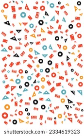 seamless pattern with creative abstract shapes for your clothes, dress, and print media template design