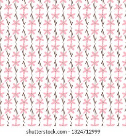 	
Seamless pattern with creative decorative flowers in scandinavian style. Great for fabric, textile. Vector background