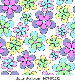 Diseño impecable con flores decorativas creativas. Excelente para tela, textil. Fondo del vector
